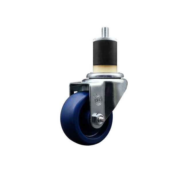 3'' Solid Poly Wheel Swivel 1-7/8'' Expanding Stem Caster